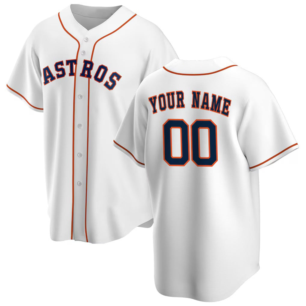 Custom Houston Astros White MWATKINS Home Replica Jersey