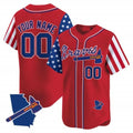 Custom Atlanta Braves 2024 Independence Day Vapor Premier Limited Jersey V2 ¨C Red MWATKINS