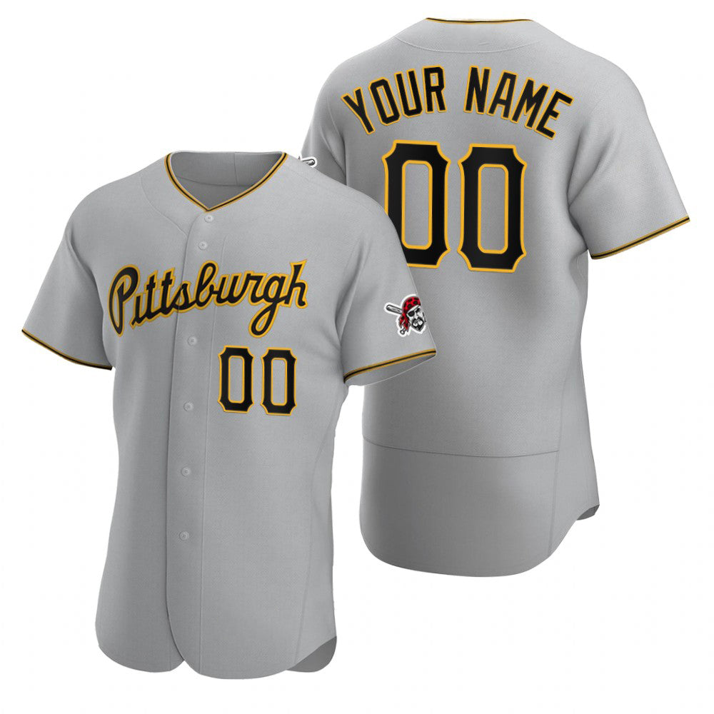 Custom Pittsburgh Pirates Gray MWATKINS Stitched Flex Base 2020 Road Jersey