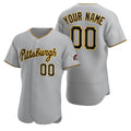 Custom Pittsburgh Pirates Gray MWATKINS Stitched Flex Base 2020 Road Jersey