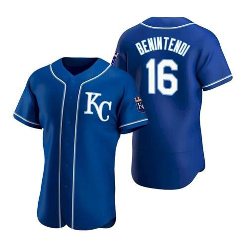 Kansas City Royals #16 Andrew Benintendi Blue MWATKINS Flex Base Stitched Jersey 2