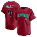 Arizona Diamondbacks #4 Ketel Marte Red MWATKINS Alternate 2 Limited Player Jersey