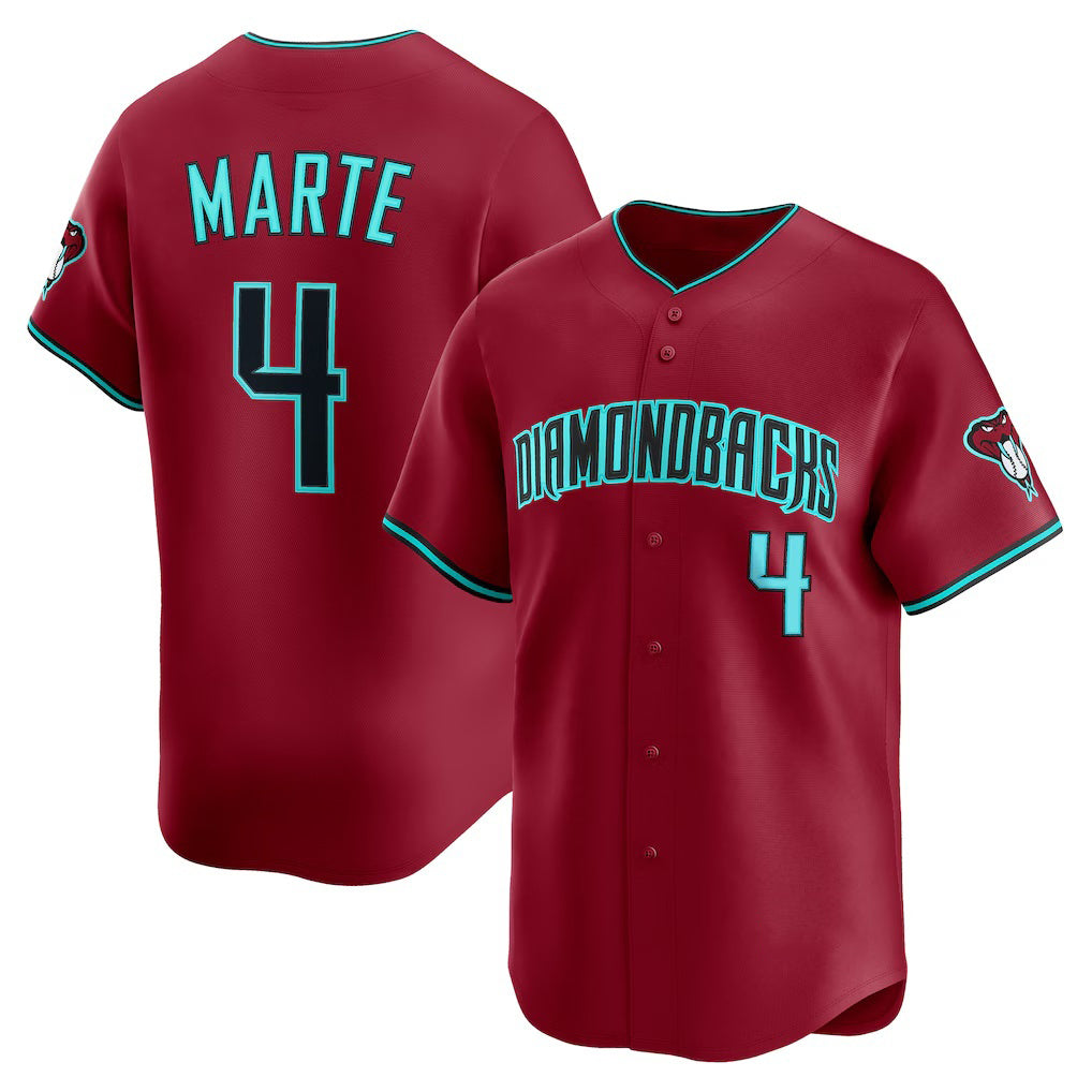 Arizona Diamondbacks #4 Ketel Marte Red MWATKINS Alternate 2 Limited Player Jersey
