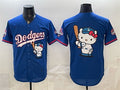 Los Angeles Dodgers Team Big Logo Royal MWATKINS Hello Kitty Night 2025 World Series Champions Patch Stitched Jersey