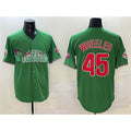 Philadelphia Phillies #45 Zack Wheeler Green MWATKINS Phanatic Limited Stitched Jersey