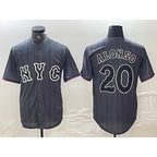 New York Mets #20 Pete Alonso Grey MWATKINS 2024 City Connect Cool Base Stitched Jersey