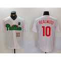 Philadelphia Phillies #10 J.T. Realmuto White Green MWATKINS Cool Base Stitched Jerseys