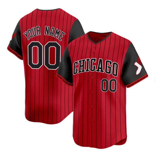 Custom Chicago White Sox Active Player Red Black MWATKINS 2025 City Connect Limited Stitched Jersey