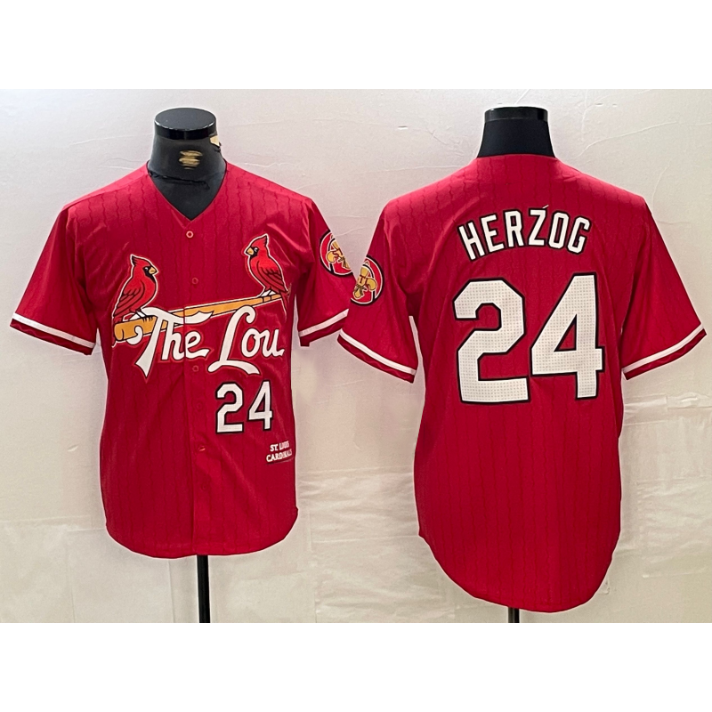 St. Louis Cardinals #24 Whitey Herzog Red MWATKINS 2024 City Connect Limited Stitched Jersey