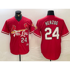 St. Louis Cardinals #24 Whitey Herzog Red MWATKINS 2024 City Connect Limited Stitched Jersey
