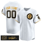 Custom Chicago Cubs Active Player White Gold MWATKINS 'Ryne Sandberg Tribute' Vapor Limited V3 Stitched Jersey