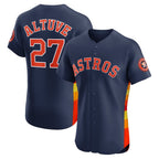 Houston Astros #27 Jose Altuve Navy MWATKINS Alternate 2 Elite Player Jersey