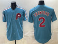 Philadelphia Phillies #2 Justin Crawford Blue MWATKINS Cool Base Stitched Jersey