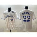 Toronto Blue Jays #22 Ernie Clement White MWATKINS 2025 World Series Home Cool Base Stitched Jersey