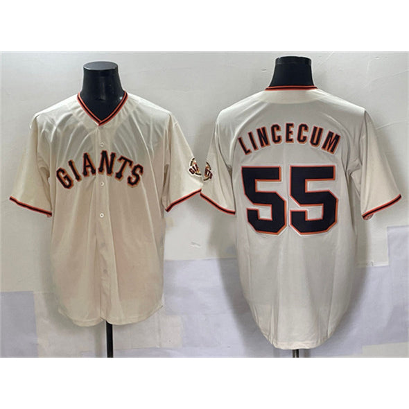 San Francisco Giants #55 Tim Lincecum Cream MWATKINS 2024 Home Limited Stitched Jersey