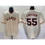 San Francisco Giants #55 Tim Lincecum Cream MWATKINS 2024 Home Limited Stitched Jersey