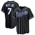 Kansas City Royals #7 Bobby Witt Jr. Black MWATKINS Out Stitched Jersey