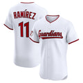 Cleveland Guardians #11 Jos¨¦ Ram¨ªrez White MWATKINS Home Elite Jersey