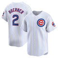 Chicago Cubs #2 Nico Hoerner White MWATKINS Home Limited Player Jersey