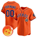 Custom Houston Astros x Dragon Ball Orange MWATKINS Vapor Premier Limited Jersey - All Stitched