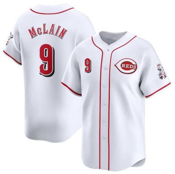 Cincinnati Reds #9 Matt McLain White MWATKINS Home Limited Stitched Jersey