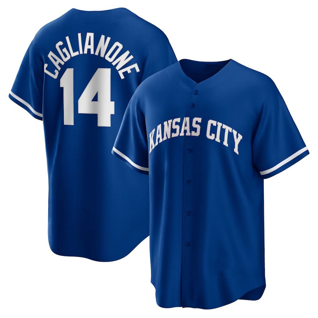Kansas City Royals #14 Jac Caglianone Royal MWATKINS Alternate Replica Jersey