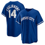 Kansas City Royals #14 Jac Caglianone Royal MWATKINS Alternate Replica Jersey