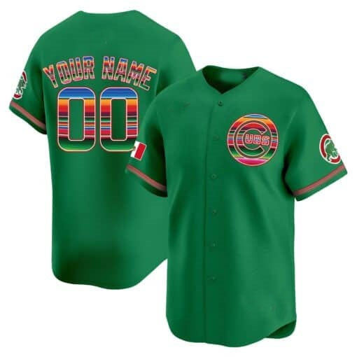 Custom Chicago Cubs Mexico Vapor Premier Limited Jersey ¨C Green MWATKINS