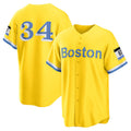 Boston Red Sox #34 David Ortiz Gold MWATKINS Retired Player City Connect Replica Jersey