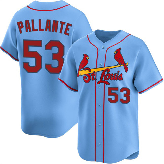 St. Louis Cardinals #53 Andre Pallante Blue MWATKINS Alternate Limited Stitched Jersey