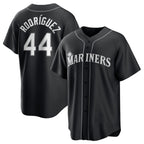 Seattle Mariners #44 Julio Rodr¨ªguez Black MWATKINS Lights Out Limited Stitched Jersey