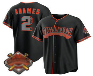 San Francisco Giants #2 Willy Adames Black MWATKINS 2026 Alternate Stadium Stitched Jersey