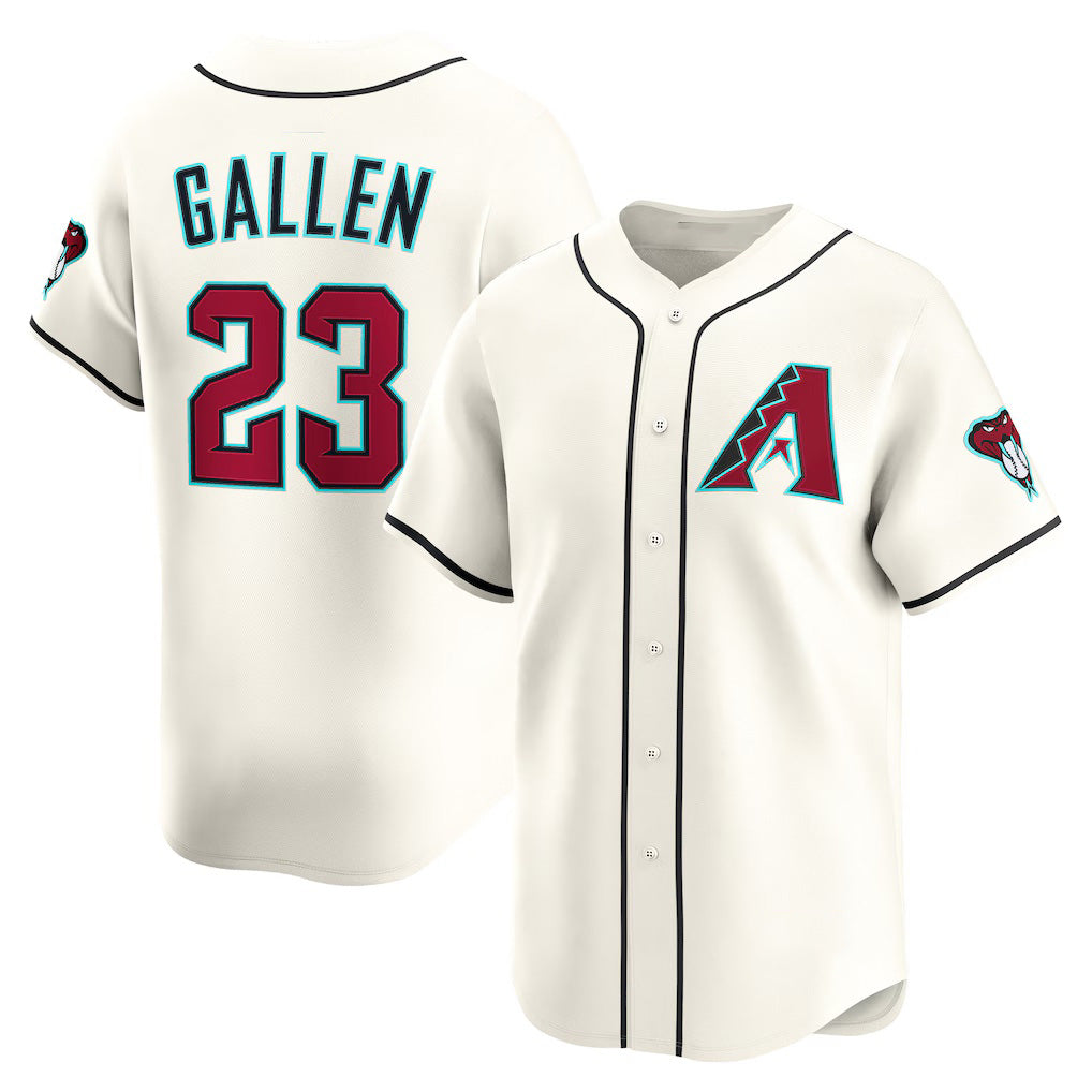 Arizona Diamondbacks #23 Zac Gallen Cream MWATKINS Home Limited Player Jersey