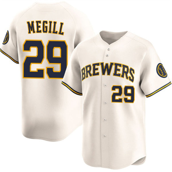 Milwaukee Brewers #29 Trevor Megill Cream MWATKINS 2025 Limited Stitched Jersey
