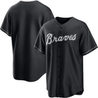 Atlanta Braves Blank Black MWATKINS Lights Out Limited Stitched Jersey