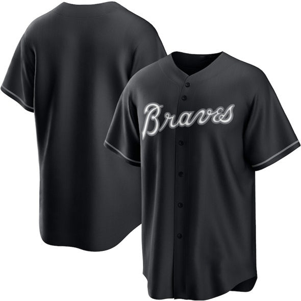 Atlanta Braves Blank Black MWATKINS Lights Out Limited Stitched Jersey