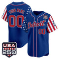 Custom Detroit Tigers America 250 Edition Vapor Premier Limited Royal MWATKINS Stitched Jerseys