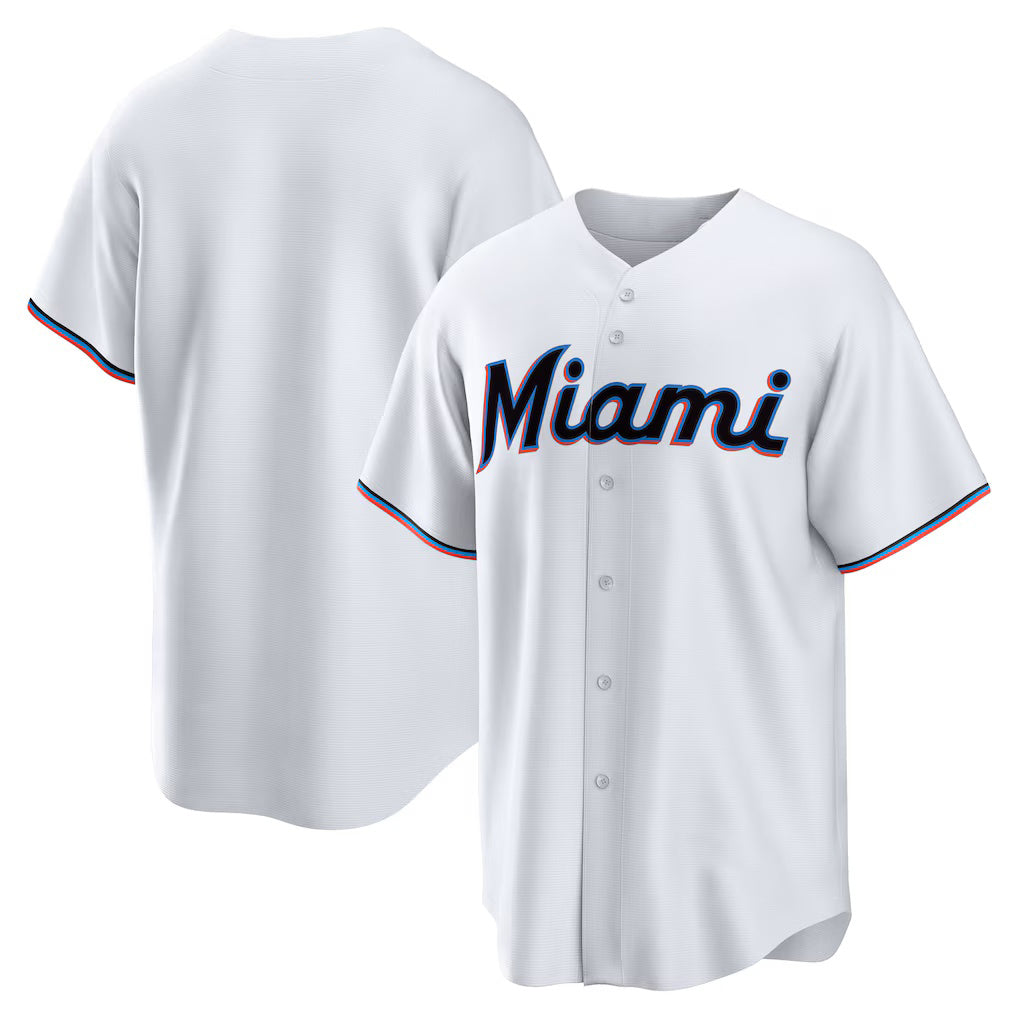 Miami Marlins White MWATKINS Home Replica Team Jersey