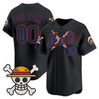 Custom New York Mets x One Piece Black MWATKINS Vapor Premier Limited Jersey - Stitched