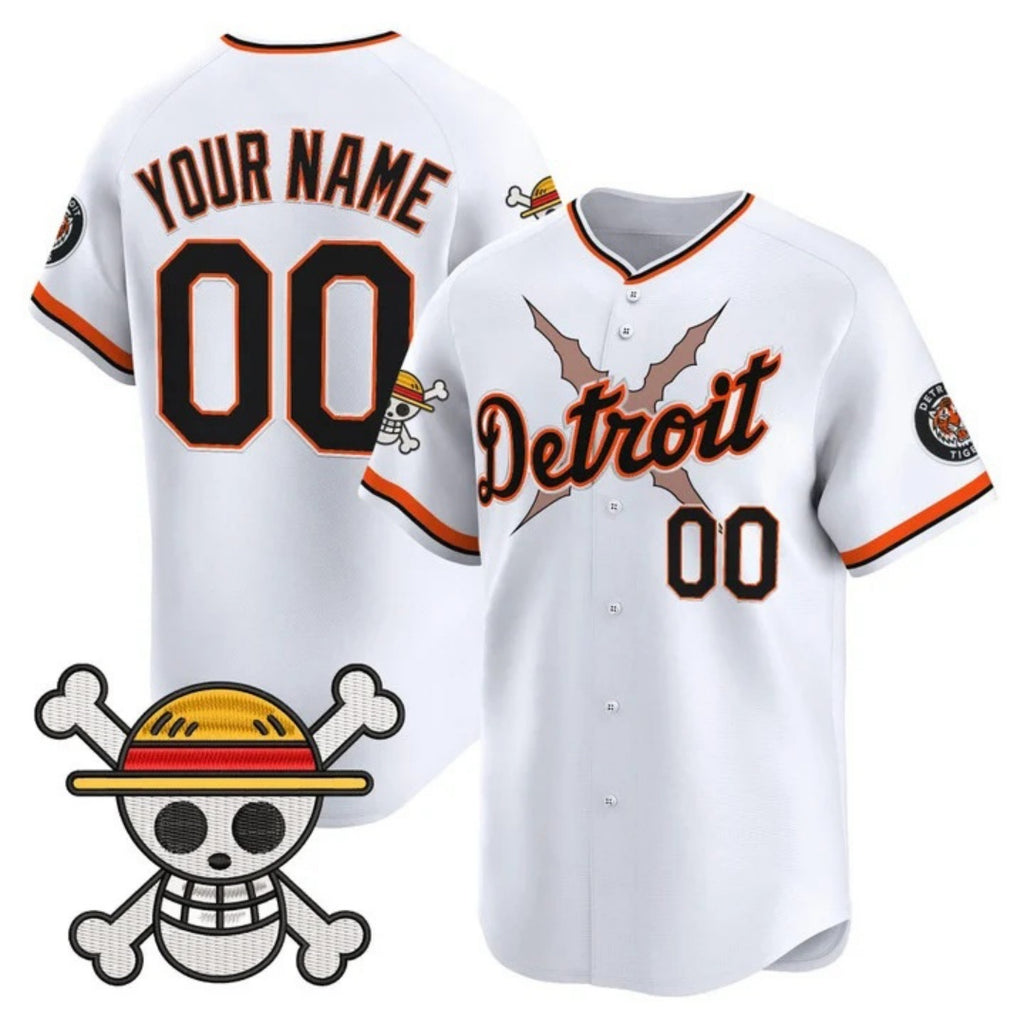 Custom Detroit Tigers x One Piece White MWATKINS Vapor Premier Limited Jersey - Stitched