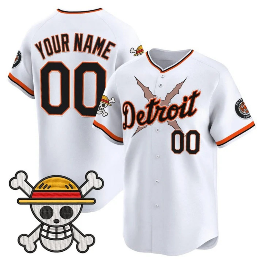 Custom Detroit Tigers x One Piece White MWATKINS Vapor Premier Limited Jersey - Stitched