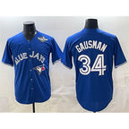 Toronto Blue Jays #34 Kevin Gausman Royal MWATKINS 2025 World Series Cool Base Stitched Jersey