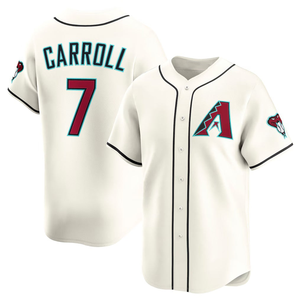 Arizona Diamondbacks #7 Corbin Carroll Cream MWATKINS Home Limited Player Jersey