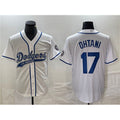 Los Angeles Dodgers #17 Shohei Ohtani White MWATKINS Cool Base With Patch Stitched Jersey