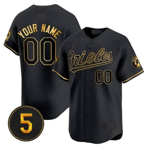 Custom Baltimore Orioles Robinson Patch Vapor Premier Limited Jersey ¨C Black MWATKINS