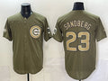 Chicago Cubs #23 Ryne Sandberg Olive MWATKINS 2026 Armed Forces Day Stitched Jersey