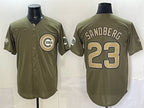 Chicago Cubs #23 Ryne Sandberg Olive MWATKINS 2026 Armed Forces Day Stitched Jersey