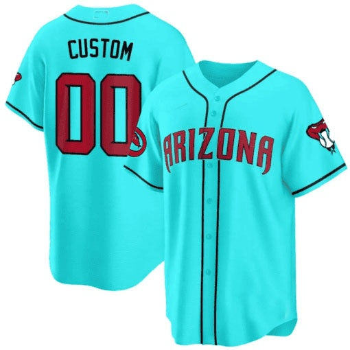 Custom Arizona Diamondbacks 2024 Cool Base Jersey V2 ¨C Teal 2 MWATKINS