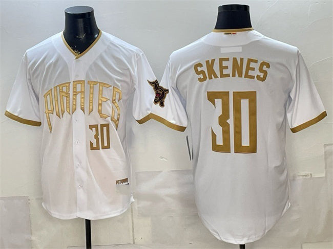 Pittsburgh Pirates #30 Paul Skenes White MWATKINS 2026 City Connect Stadium Stitched Jersey