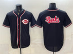 Cincinnati Reds Team Big Logo 2026 Fashion Replica Black MWATKINS Out Stitched Jersey